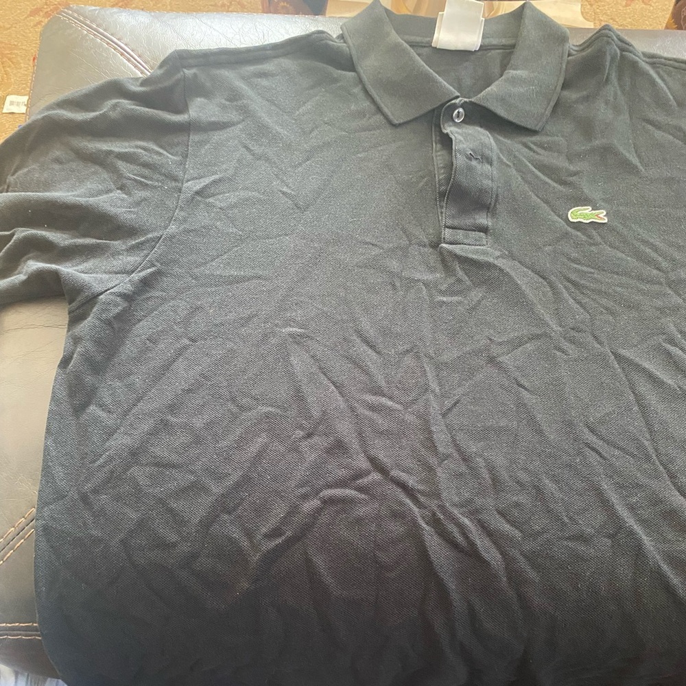 Black collared Lacoste shirt